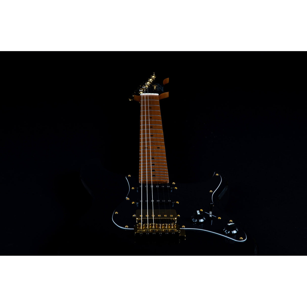 JET Guitars JS-400 BK G HSS Basswood Body Electric Guitar with Gold Hardware