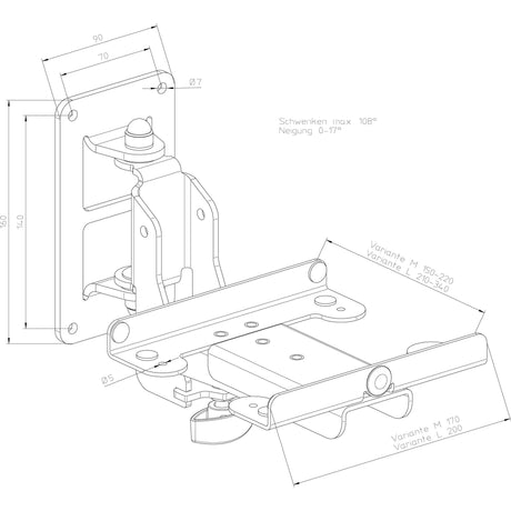 K&M 24166 Speaker Wall Mount Medium