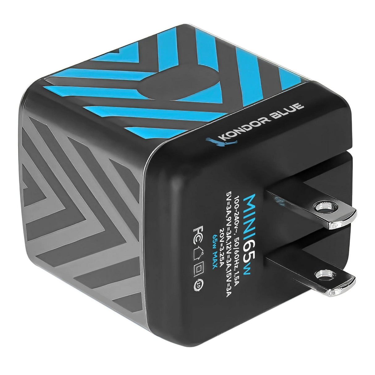 Kondor Blue 65W USB-C PD GaN II Wall Charger Brick