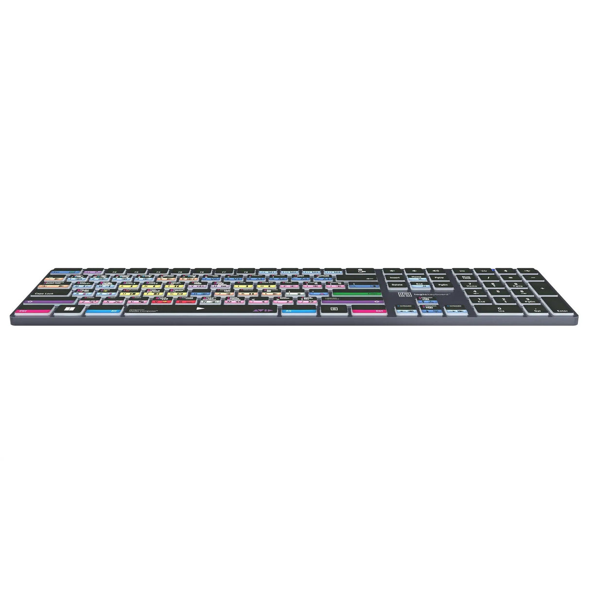 Logickeyboard TITAN Wireless Backlit Keyboard for Avid Media Composer Pro, US Windows