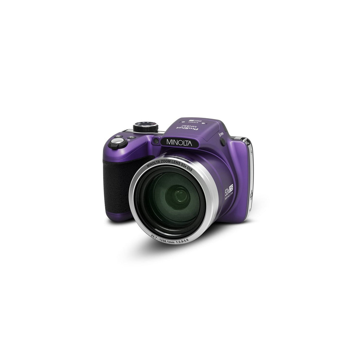 Minolta MN53Z 16 MP HD Bridge Digital Camera with 53x Optical Zoom Purple