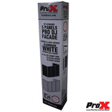 ProX XF-5X3048W 5 Panel DJ Facade W-Stainless Quick Release 180 Deg. Hinges, White