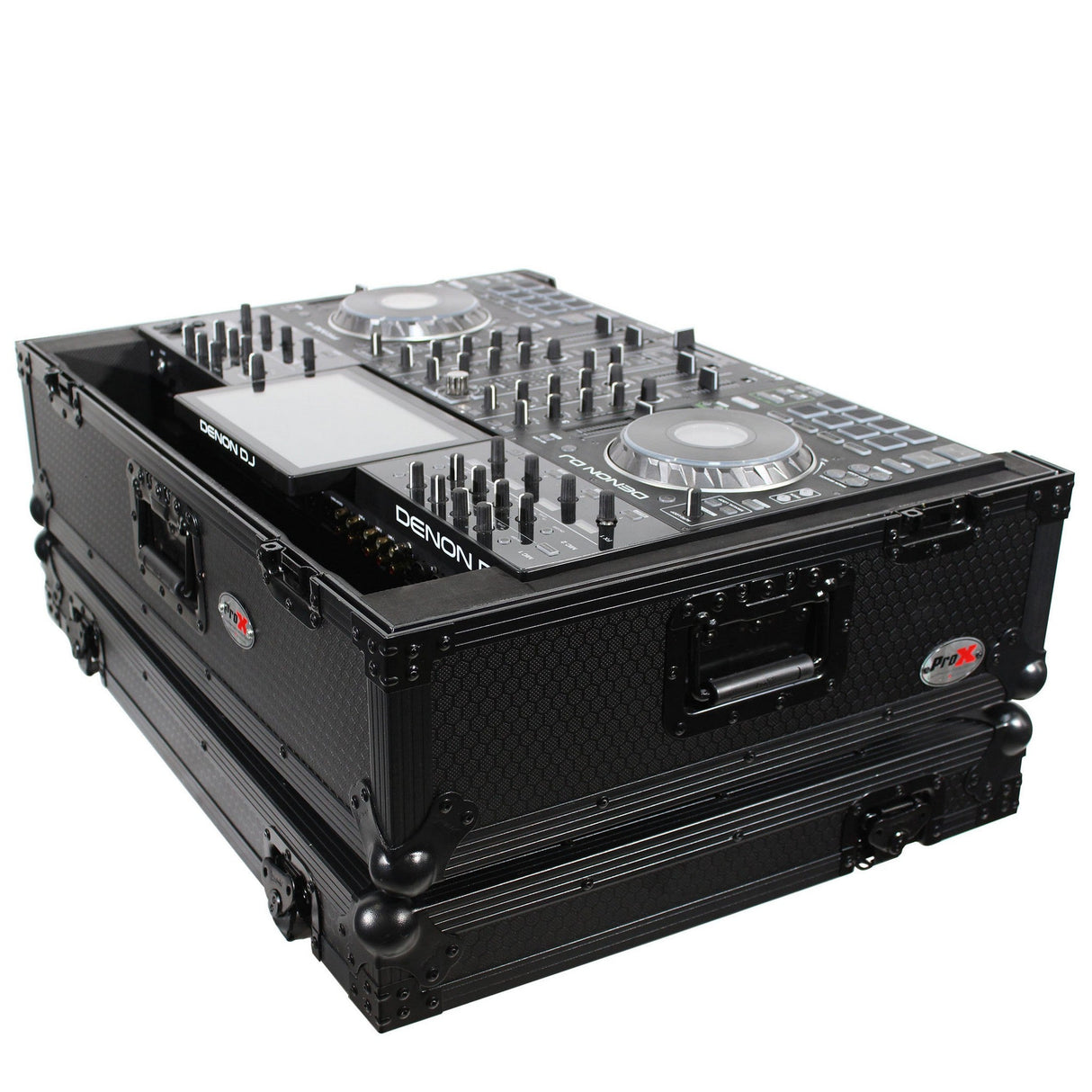 ProX XS-PRIME4 Case for Denon PRIME 4 DJ Controller with Rack Space and Wheels