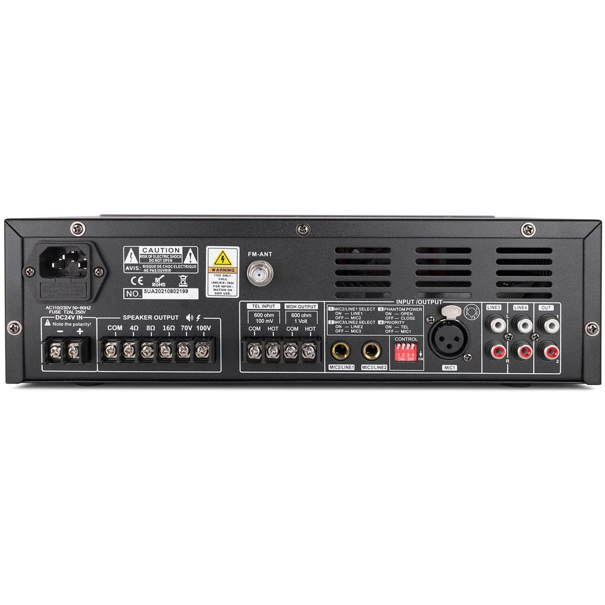 Pure Resonance Audio Background Music Sound System with (4)C5 Micro Pendant Speakers and MA60BT Bluetooth Mixer Amplifier
