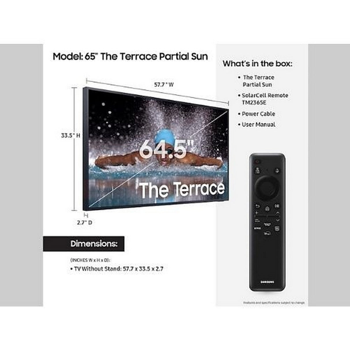 Samsung The Terrace Outdoor-Optimized QLED Smart TV