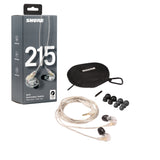 Shure SE215 Pro In-Ear Sound Isolating Earphones, Clear (Used)