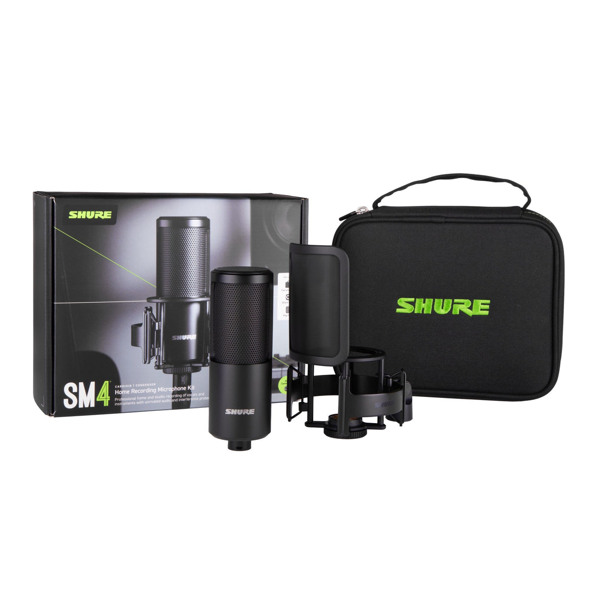 Shure SM4-K-KIT Dual Diaphragm Condenser Microphone Home Recording Kit