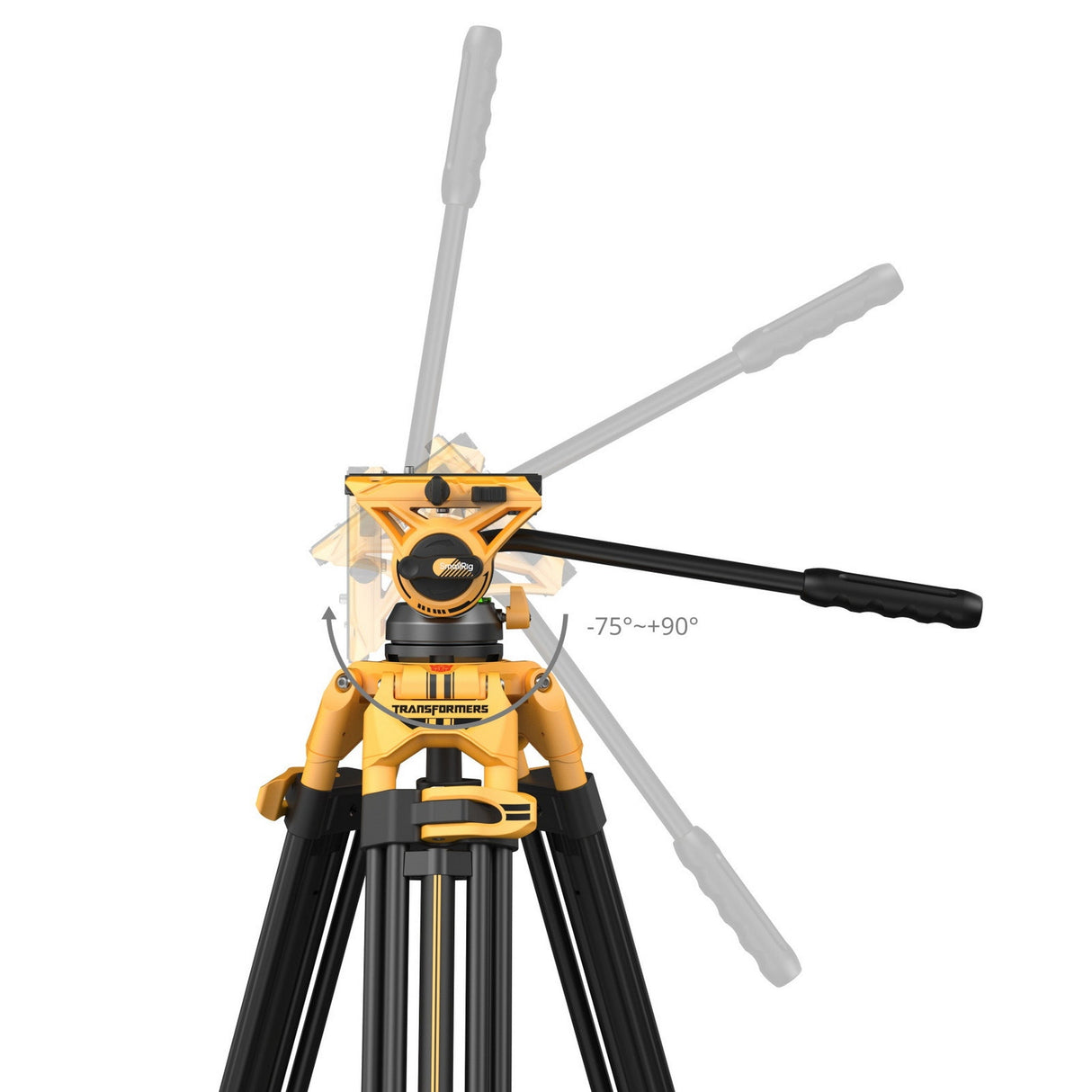 SmallRig 5523 Heavy-Duty Fluid Head Tripod AD-01, BumbleBee Edition