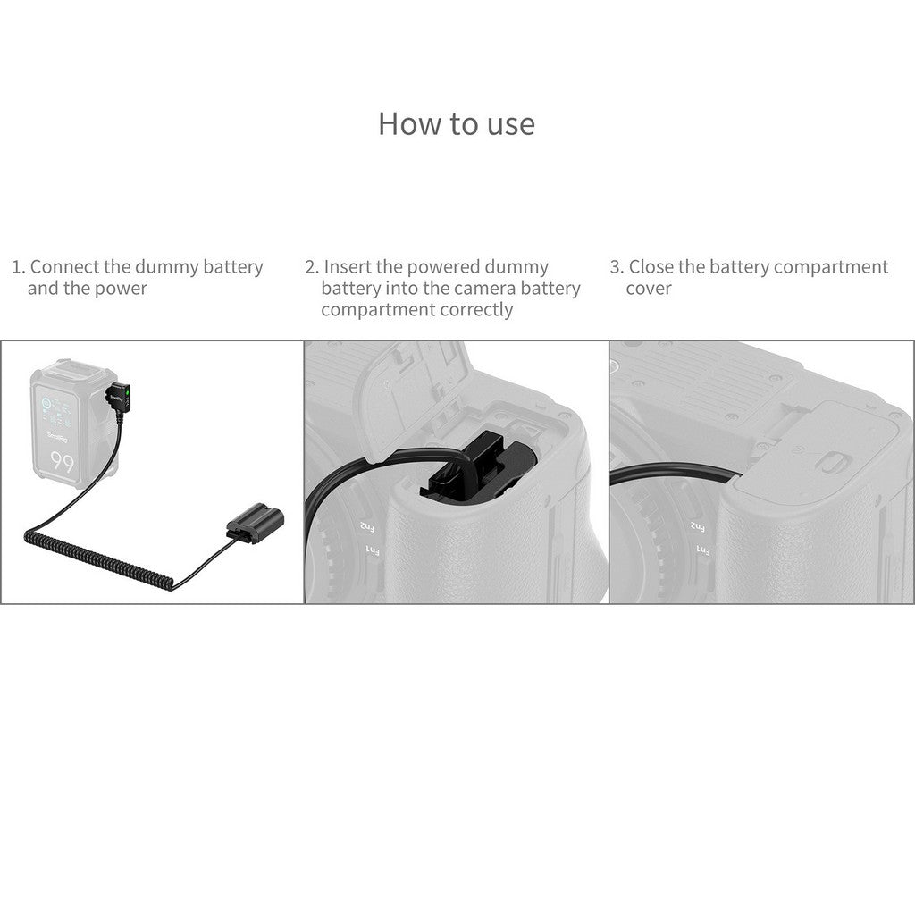 SmallRig 6537 D-Tap Dummy Battery Power Cable For Nikon EN-EL15c