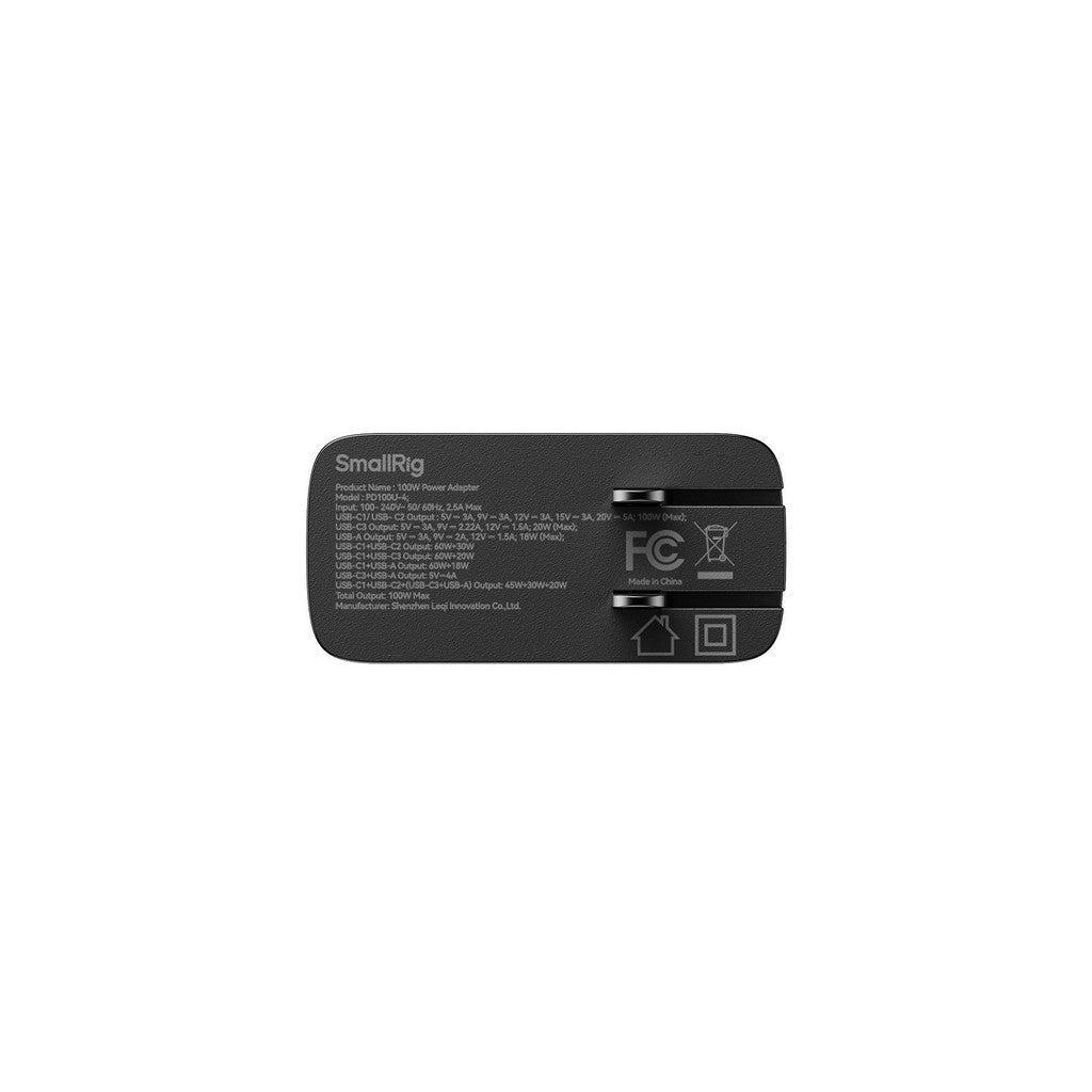 SmallRig 6564 100W GaN Charger With Four USB Ports, US Standard