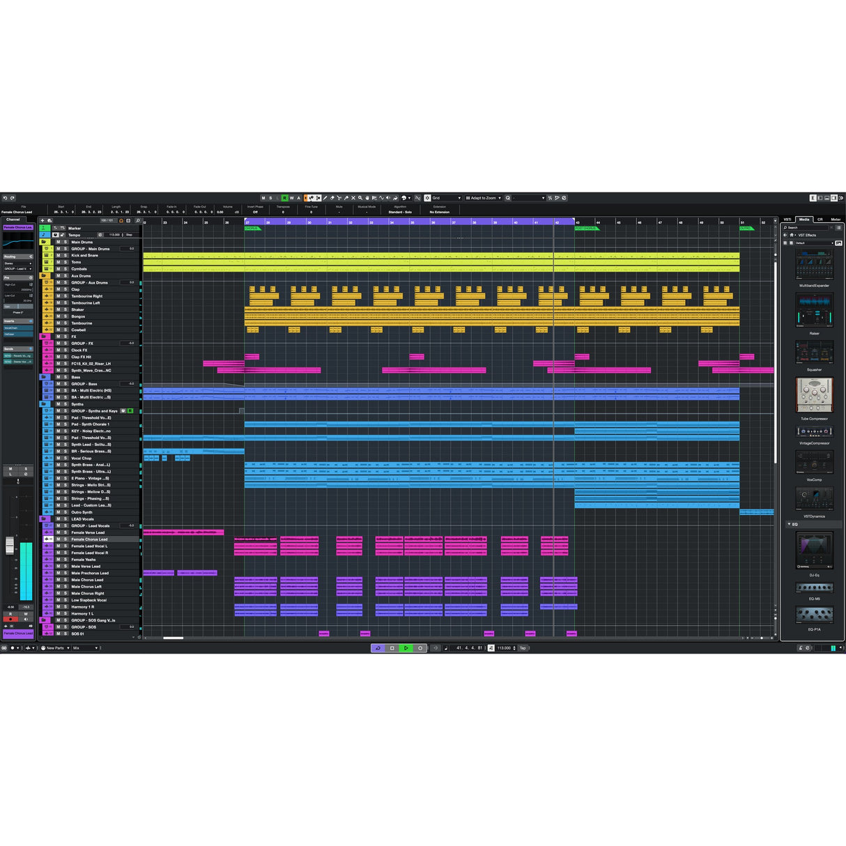 Steinberg Cubase Elements 13 Audio Post-Production Software, Upgrade from Cubase Elements 6-12, School Site License Download