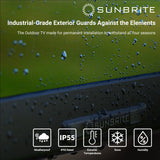 SunBrite SB-S2-65-4K-BL Signature 2 Series 65-Inch 4K Ultra HDR Partial Sun Outdoor TV Black