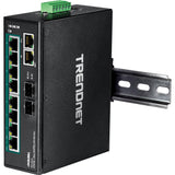 TRENDnet TI-PG102 10-Port Industrial Gigabit PoE+ DIN-Rail Switch