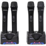 VocoPro UHF-5805-9 Rechargeable 4-Channel UHF Wireless Microphone System