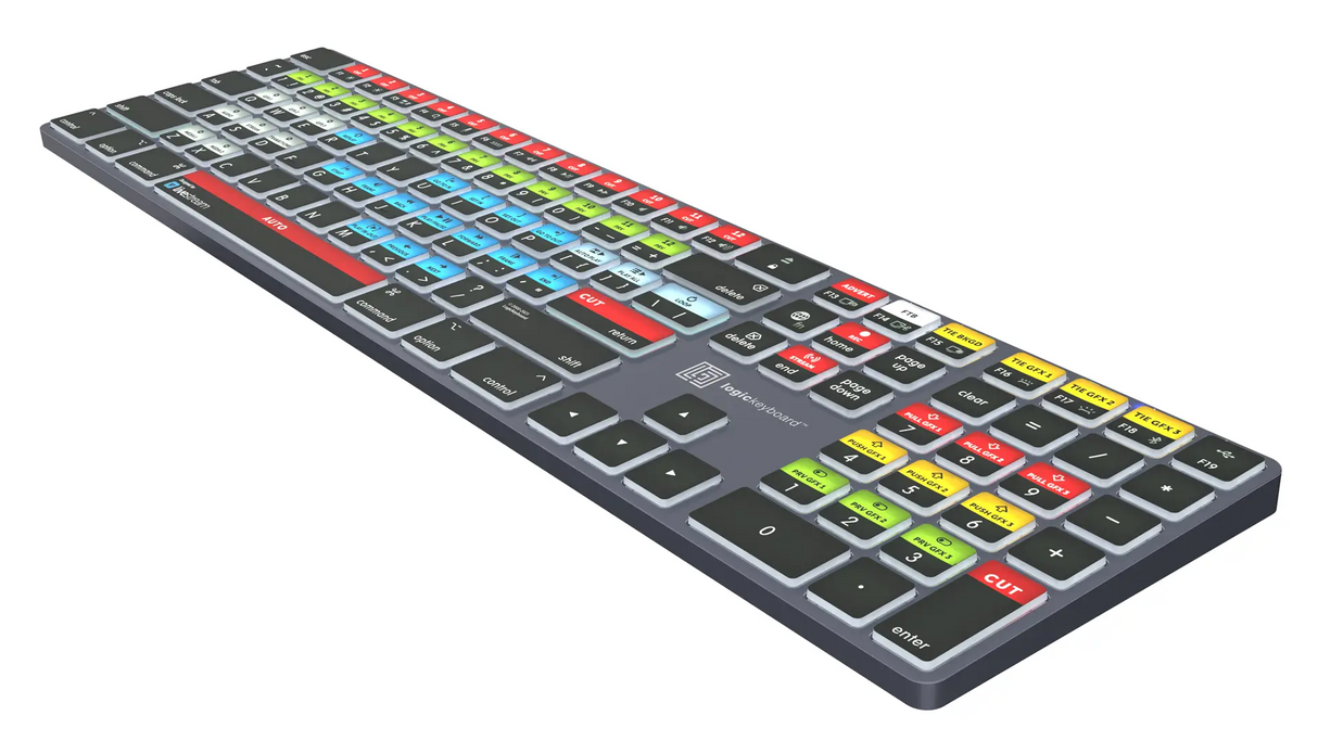 Logickeyboard TITAN Vimeo Livestream Wireless Backlit Keyboard for Mac