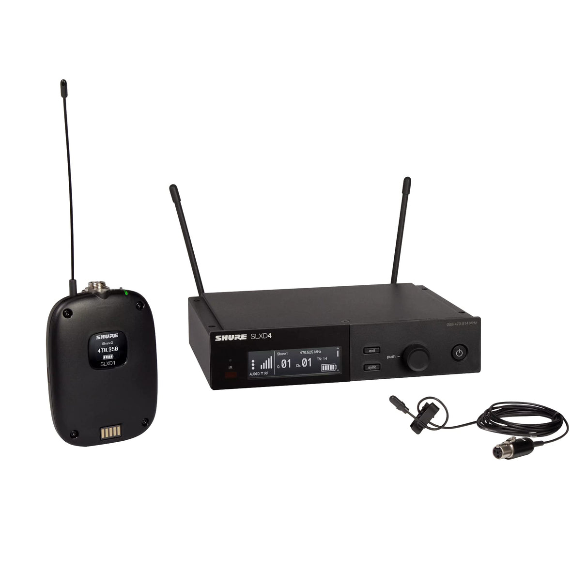 Shure SLXD14/DL4B Wireless Lavalier Microphone System with DL4