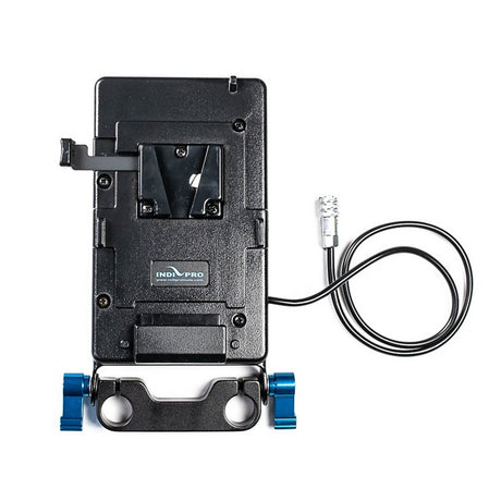 IndiPRO VMBP4K V-Mount Plate Compatible with 20 Inch Blackmagic Pocket Cinema Camera 4K with 15mm Rod System