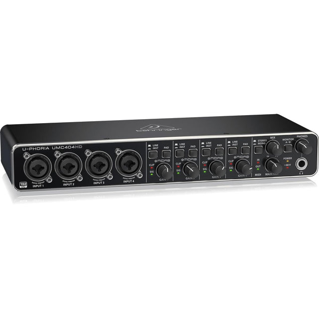 Behringer U-PHORIA UMC404HD Audiophile 4x4, 24-Bit/192 kHz USB Audio/MIDI...