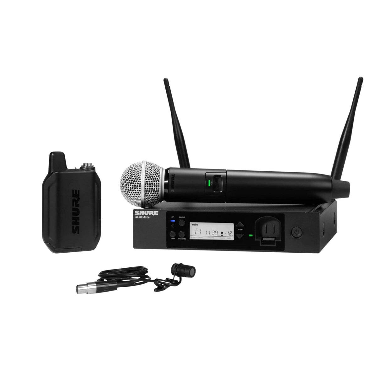 Shure GLXD124R+/85 Digital Wireless Combo Microphone System, Z3 2.4, 5.8 GHz