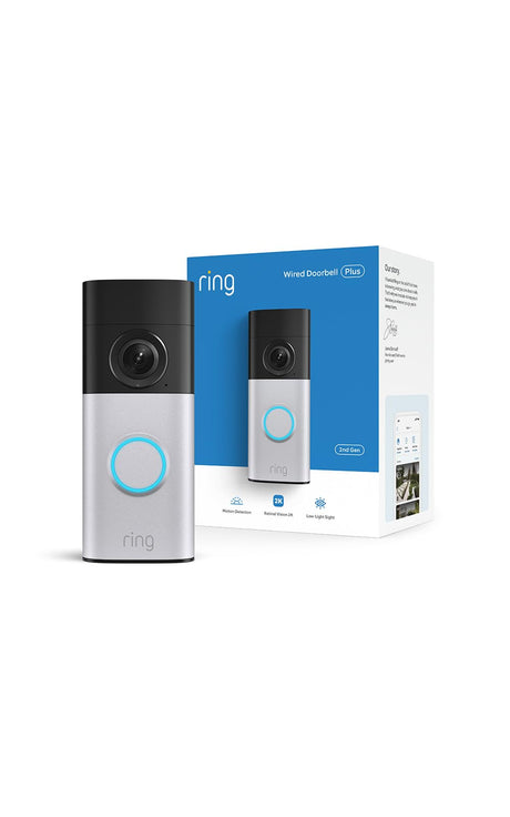 Ring B0GF68F2H6 Wired Doorbell Plus 2nd Gen 2K