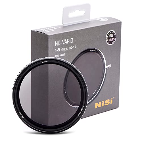 NiSi 67mm True Color ND-VARIO Pro Nano, 1-5 Stops Variable ND