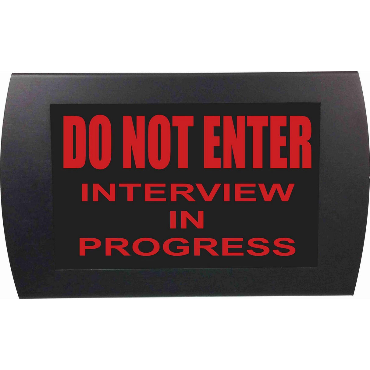 American Recorder "DO NOT ENTER - INTERVIEW"  LED Lighted Sign, Red