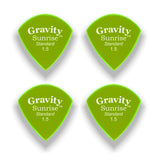 Gravity Picks GSUS15P-4pk Sunrise Series Picks Polished Standard Size 1.5mm Fluorescent Green 4-Pack - accessories