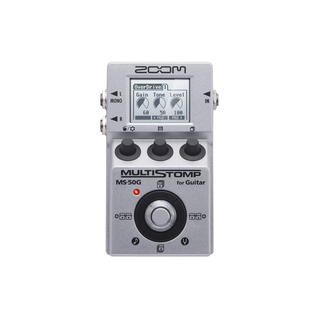 Zoom MS-50G MultiStomp Guitar Pedal with Chromatic Tuner Patch Cycling Battery Powered 1/4 Inch Input Dual Output USB Port