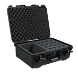 Gator Cases GM-16-MIC-WP Waterproof Injection Molded Black Case for 16 Handheld Microphones Accessories