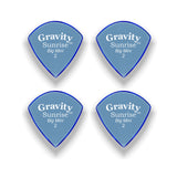 Gravity Picks GSUB2P-4pk Sunrise Series Picks Polished Big Mini Size 2.0mm Blue 4-Pack - accessories