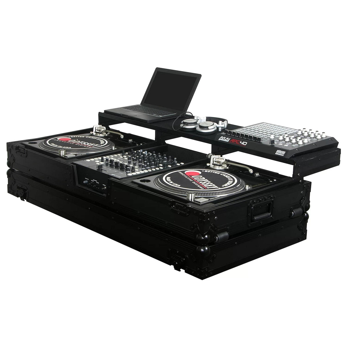 Odyssey Universal Black 12-Inch Format DJ Mixer and Flight Coffin Case