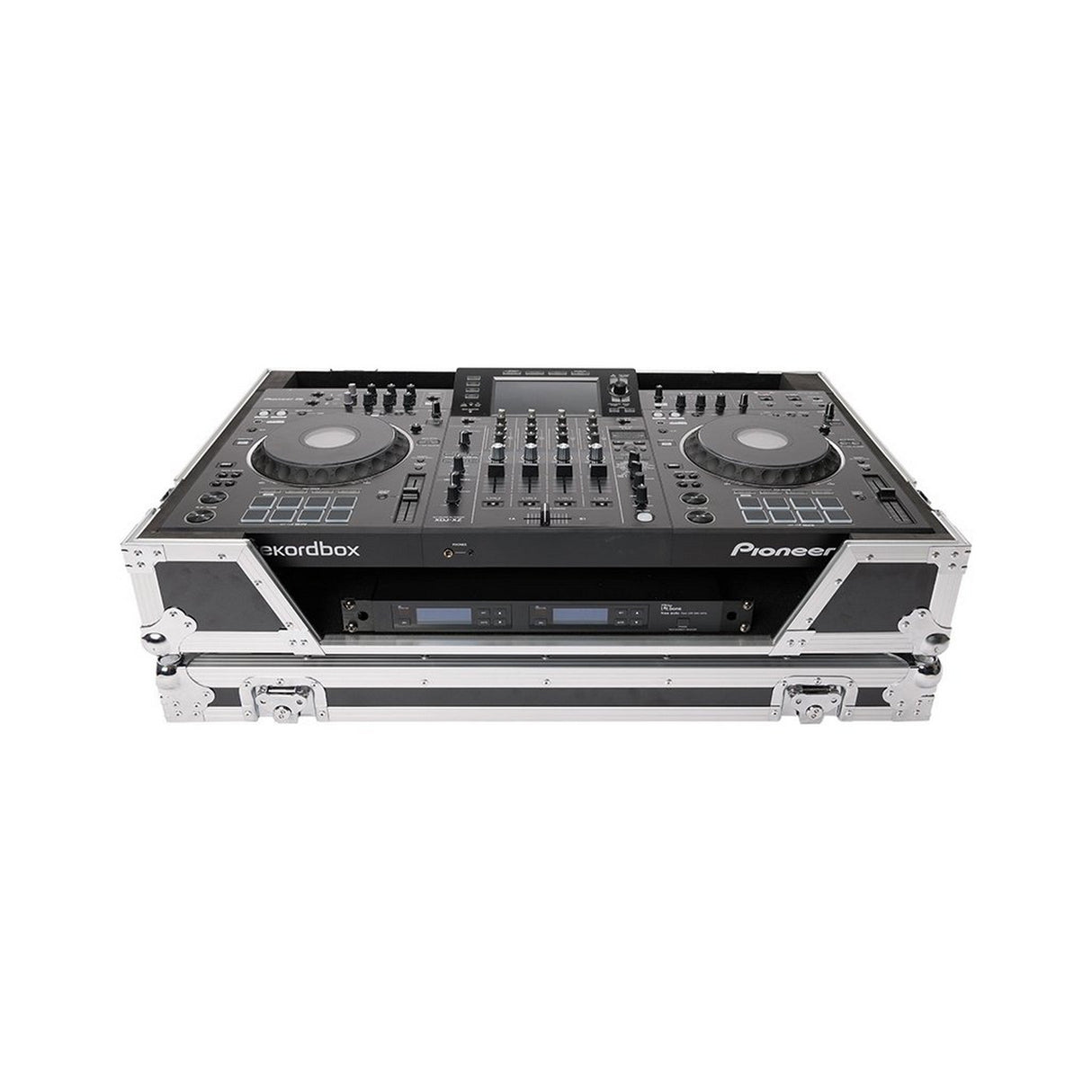 Magma DJ-Controller Workstation for Pioneer DJ XDJ-XZ with 19-Inch 1U Rack and Wheels