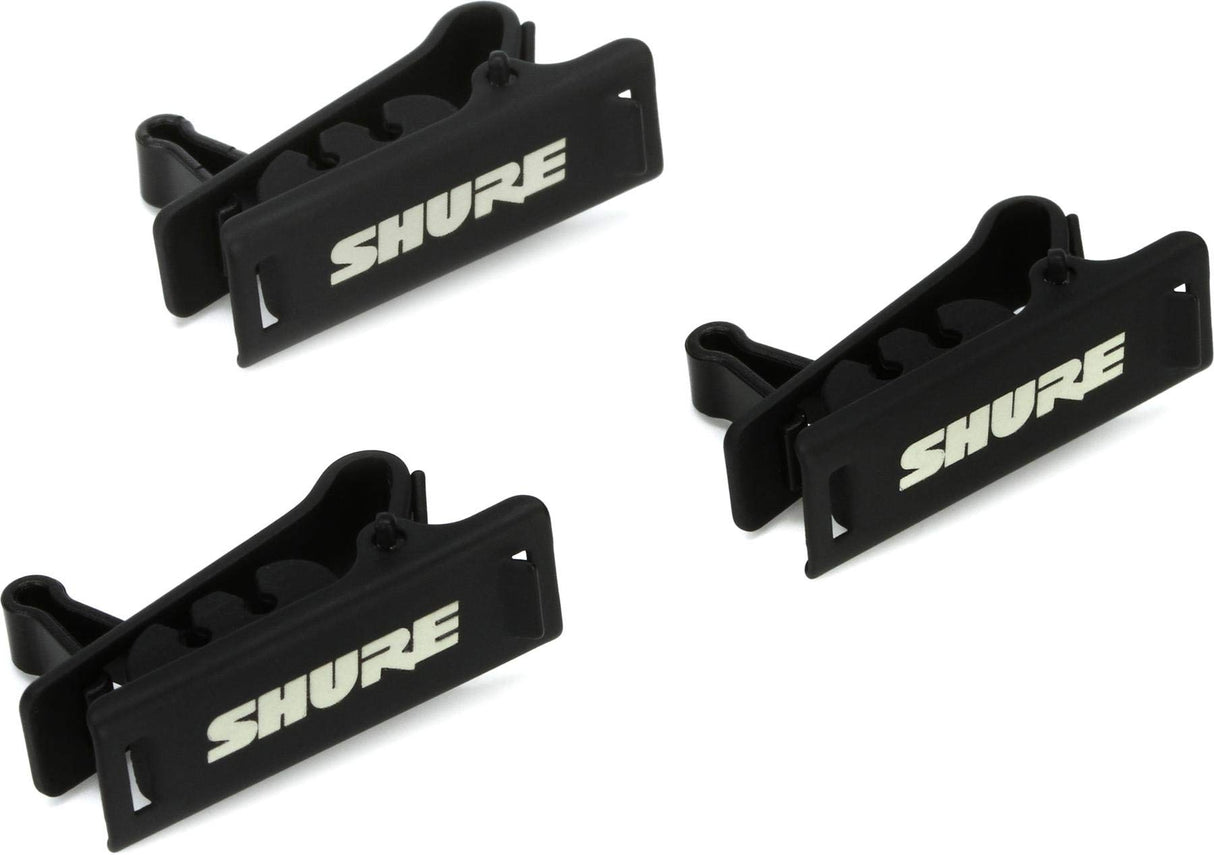 Shure RPM40STC/B Single Tie Clip, 3 Pack, Black