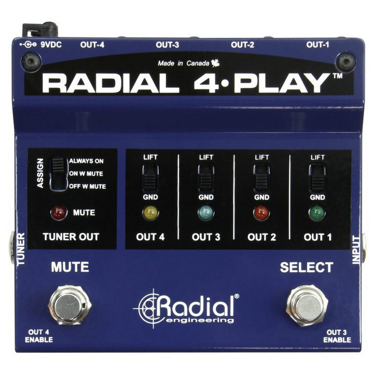 Radial 4-Play Multi-Output DI Box