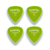 Gravity Picks GCLM15P-4pk Classic Picks Polished Mini Size 1.5mm Fluorescent Green 4-Pack - accessories