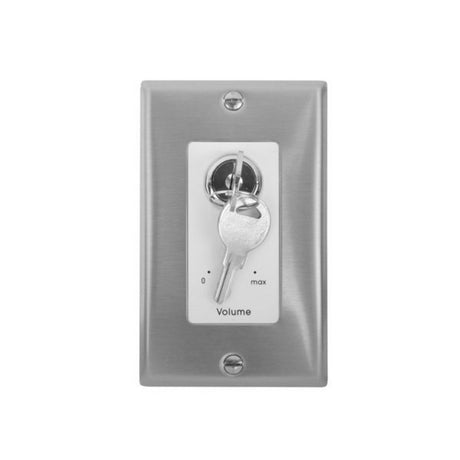 Lowell KL100-PA-DSW 100W One-Gang Decorator Wall Plate with Bypass Stainless Steel/White