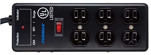 Furman SS-6B 6 Outlet, 2 x 3 Pro Surge Suppressor Strip