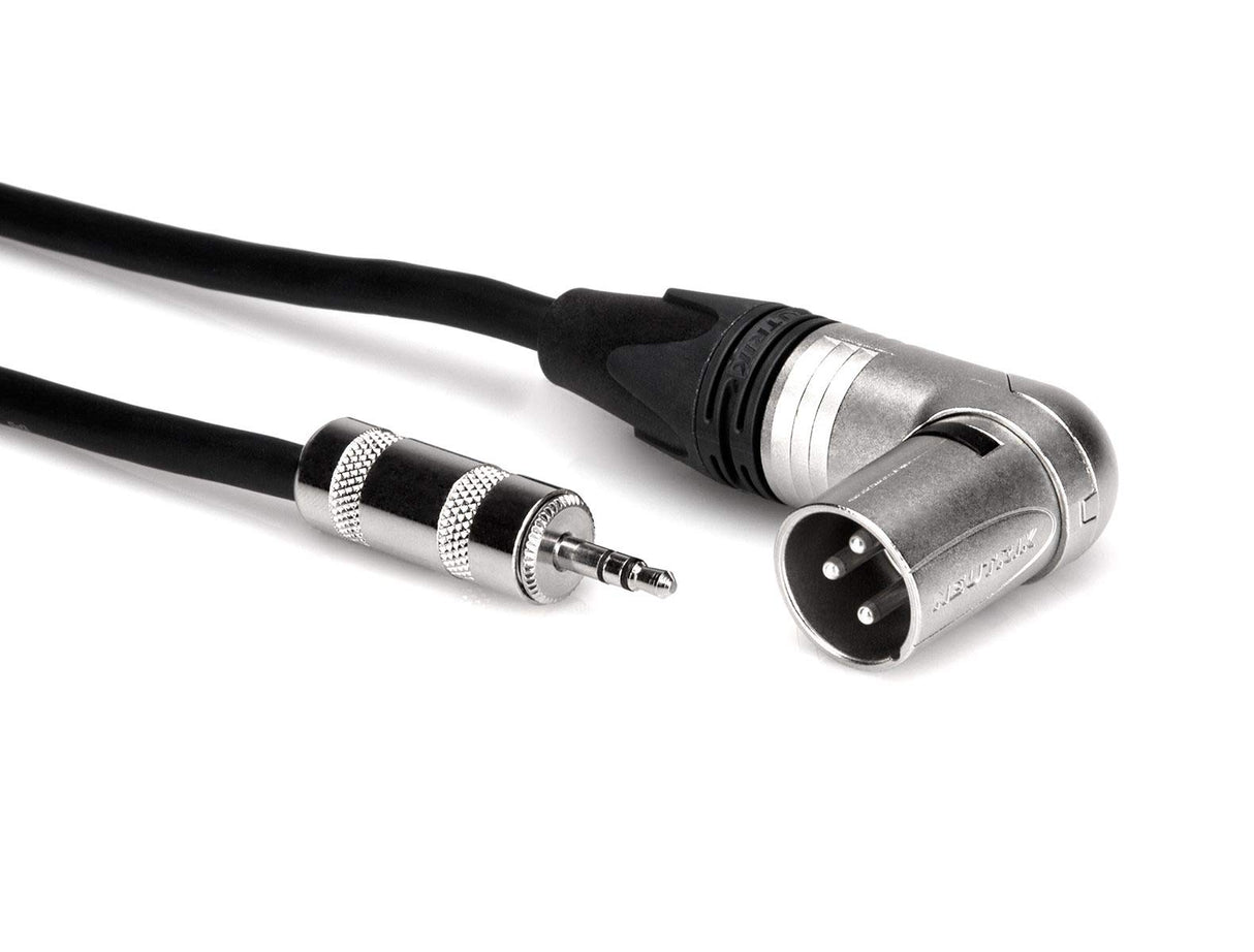 Hosa MMX-001.5SR Hosa 3.5mm TRS to Neutrik Right Angle XLR3M Microphone Cable 1.5feet