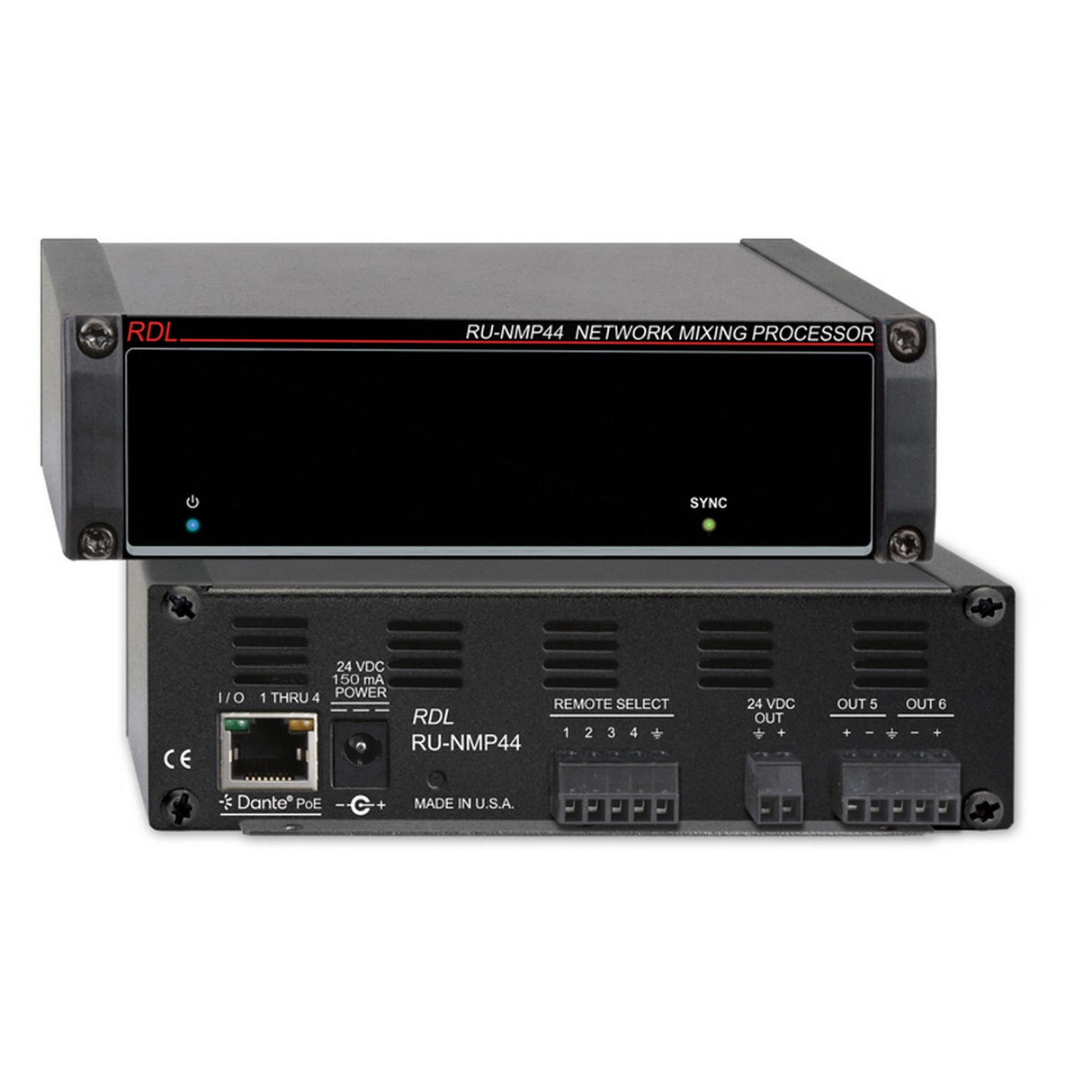 RDL RU-NMP44 4 x 4 Networking Mixer Processor