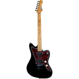 JET Guitars JJ-350 Canadian Roasted Maple Basswood Electric Guitar Black - guitar