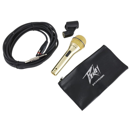 Peavey PV i2 Gold Cardioid Unidirectional Dynamic Vocal Microphone with 1/4 Inch Cable