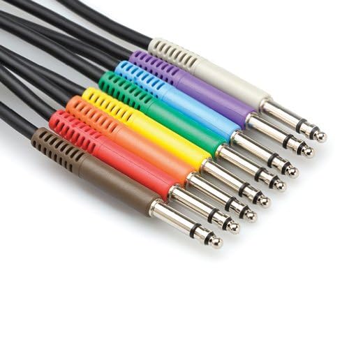 Hosa CPP-890 3-Feet 1/4-Inch TS to 1/4-Inch TS Unbalanced Patch Cables