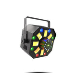 Chauvet DJ Swarm Wash FX ILS 4-In-1 RGBAW/RGB + UV Rotating Derby LED Fixture  with RGBAW derby RGB UV wash red green laser white strobe and DMX control