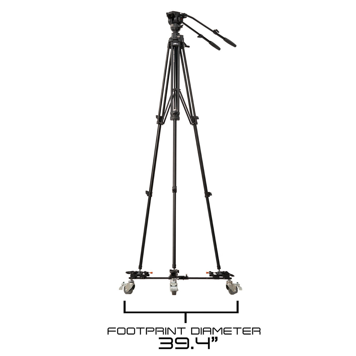 E-Image EI-GA780-KIT Geared Aluminum Pedestal Tripod with Fluid Head