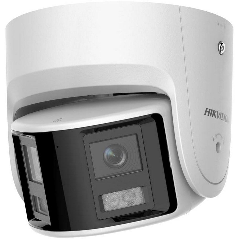 Hikvision ColorVu 6MP WDR Panoramic Turret IP Camera, 2.8mm Fixed Lens, White