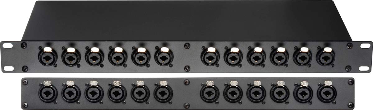 My Custom Shop PBXLR-12COMBO 24-Point XLR and 1/4-TRS Combo to XLR and 1/4-TRS Combo Feed-Thru Patch Panel