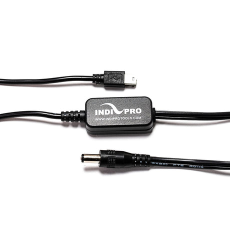 IndiPRO 21MUSB 2.1mm DC Barrel to Mini USB 5 VDC Power Regulated Cable 20 Inch Cord