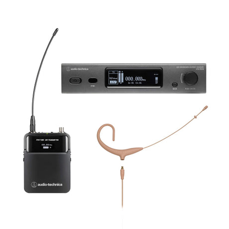 Audio-Technica ATW-3211N892XTH EE1 3000 Series Network Wireless Omnidirectional Earset System EE1 530 to 590 MHz Beige