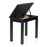 Gator GFW-KEYBENCH-WDBKS Deluxe Wooden Piano Bench, Black