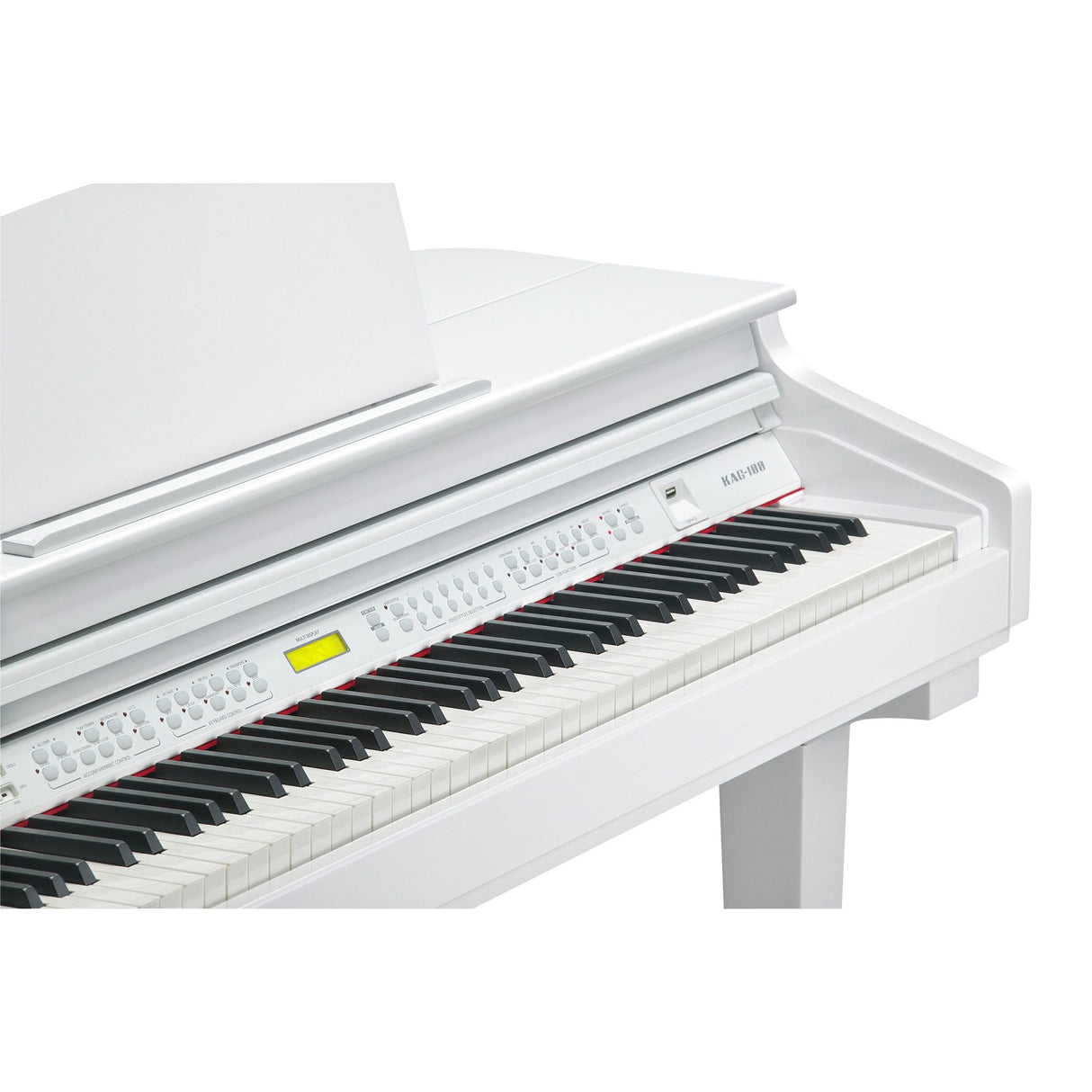 Kurzweil KAG-100 88-Key Fully-Weighted Action Digital Grand Piano, White Polish